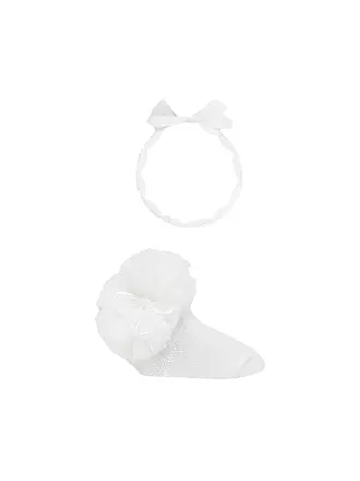 MAYORAL | Baby Socken mit Haarreif weiss | 